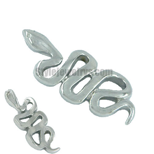 Stainless steel jewelry pendant climbing snake pendant SWP0040 - Click Image to Close